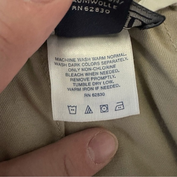 Lands End Direct Merchants Pants in Khaki Beige Size 16 | 100% Cotton, Creased - Picture 12 of 12